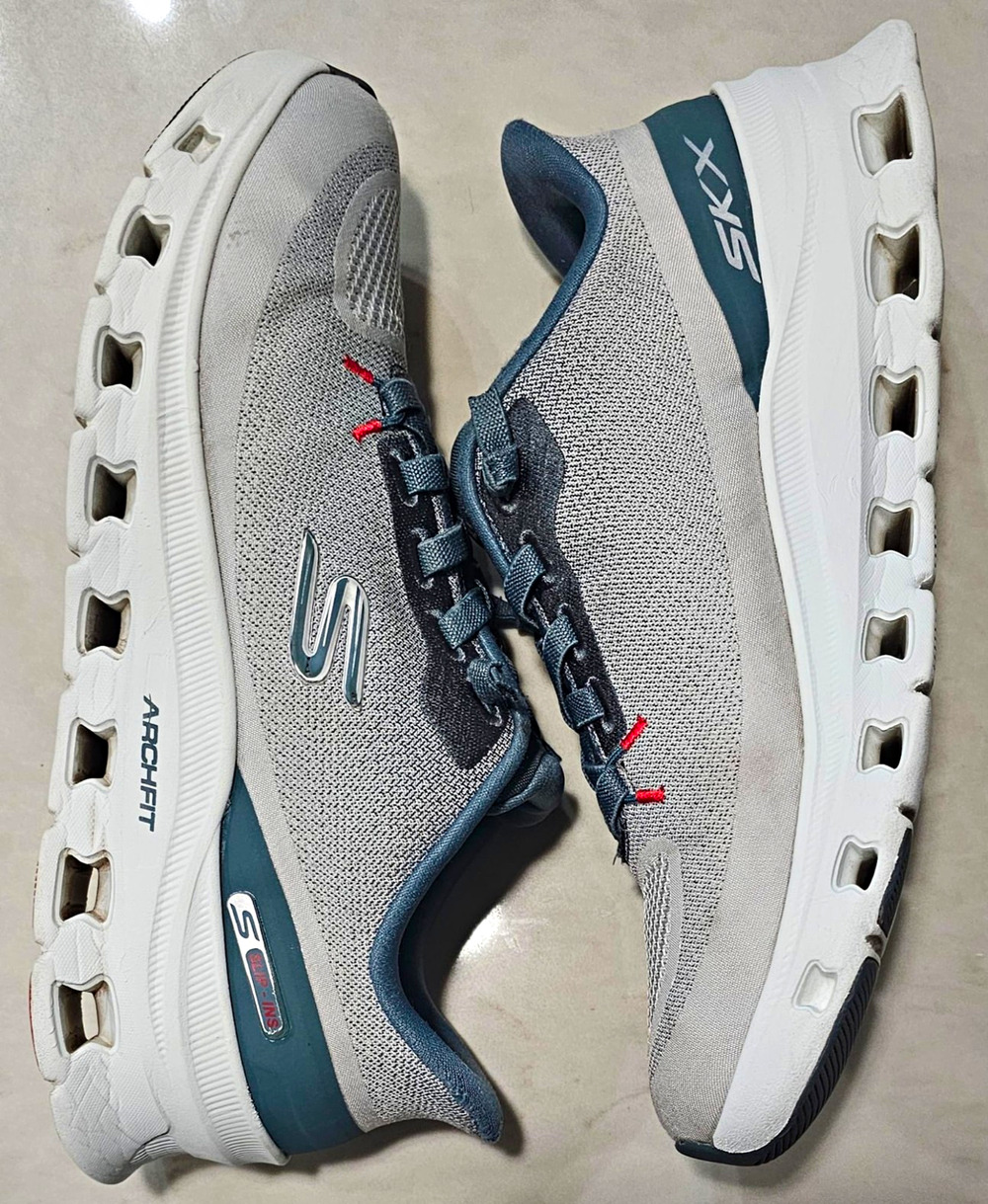 Skechers Arch Fit Glide-Step Pro Men's Shoes Gray Blue Sz 8.5